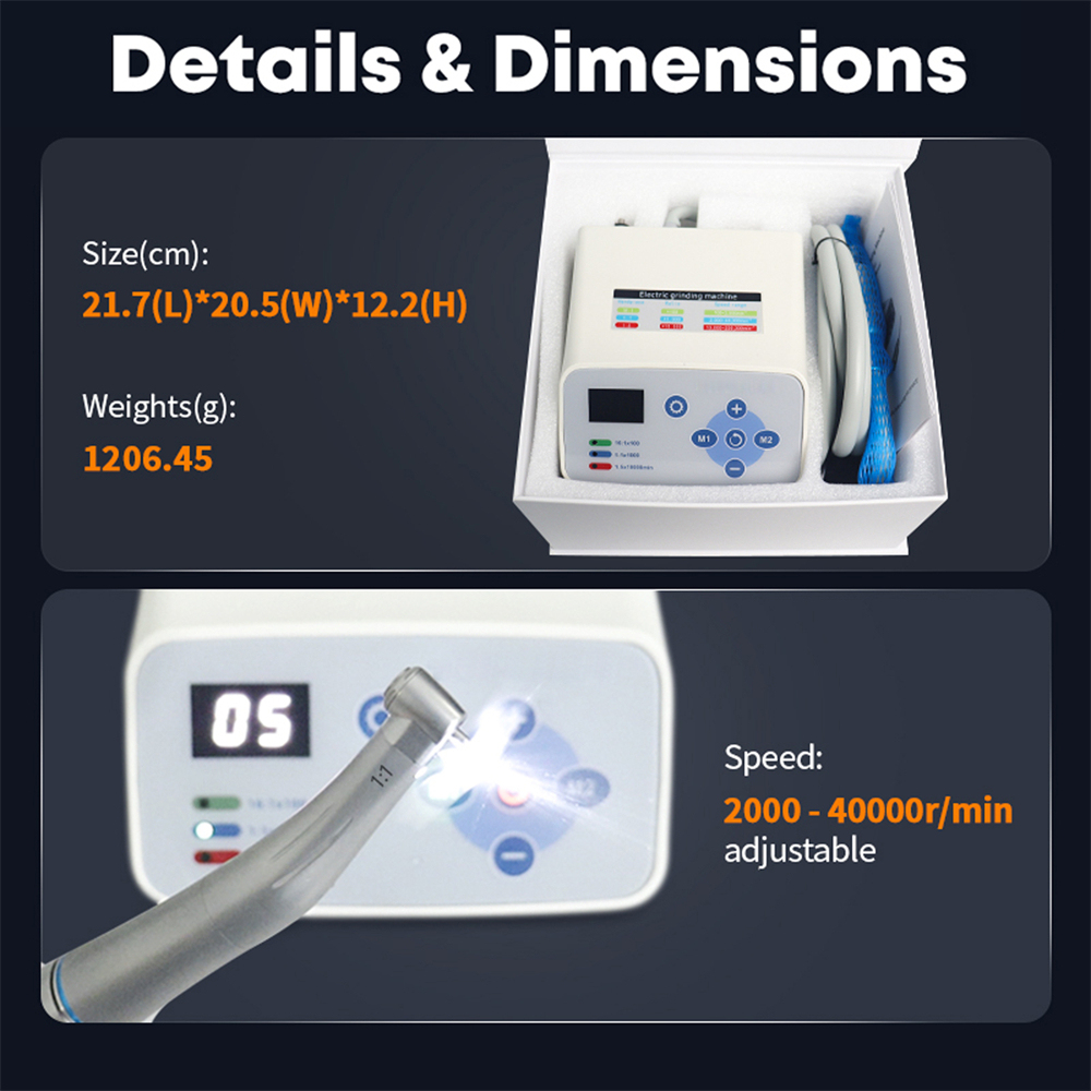 Dental Electric Micro Motor Smart Touch Screen Built-in LED Lighting System