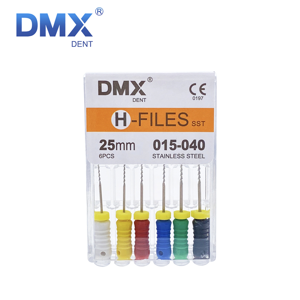 DMXDENT Dental Stainless Steel Endodontic Root Canal Hand Use Files H-File 21mm/25mm/31mm