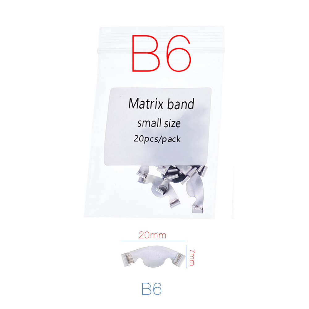 Dental Saddle Contoured Metal Matrices Matrix Band 20Pcs/Pack