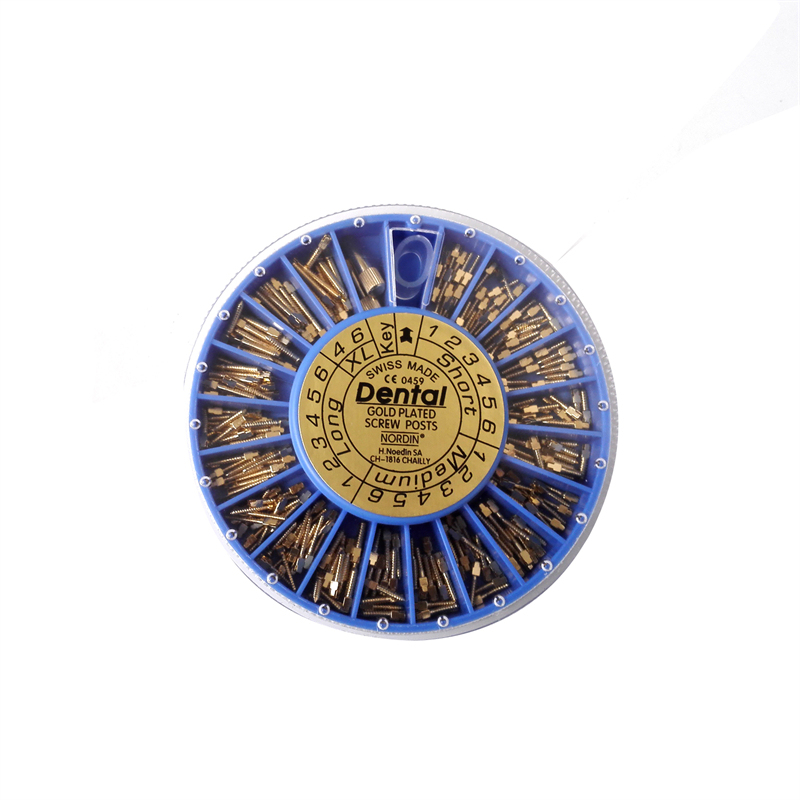 120/240Pcs Dental Root Canal Pins Conical Screw Posts Gold Plated