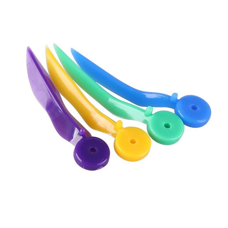 Dental Disposable Plastic Poly-Wedges with Holes 4 Sizes L/M/S/XS 40Pcs/Box