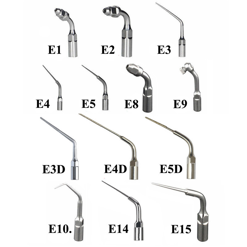 *Dental Ultrasonic Scaler Tips Scaling E1-E15 Fit Woodpecker EMS