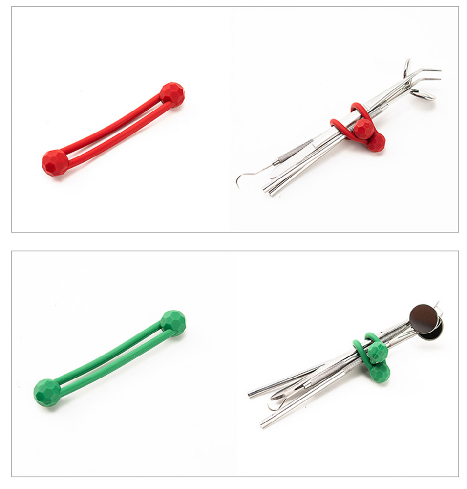 `Dental Instrument Silicone Ties Autoclavable 6Pcs / Pack
