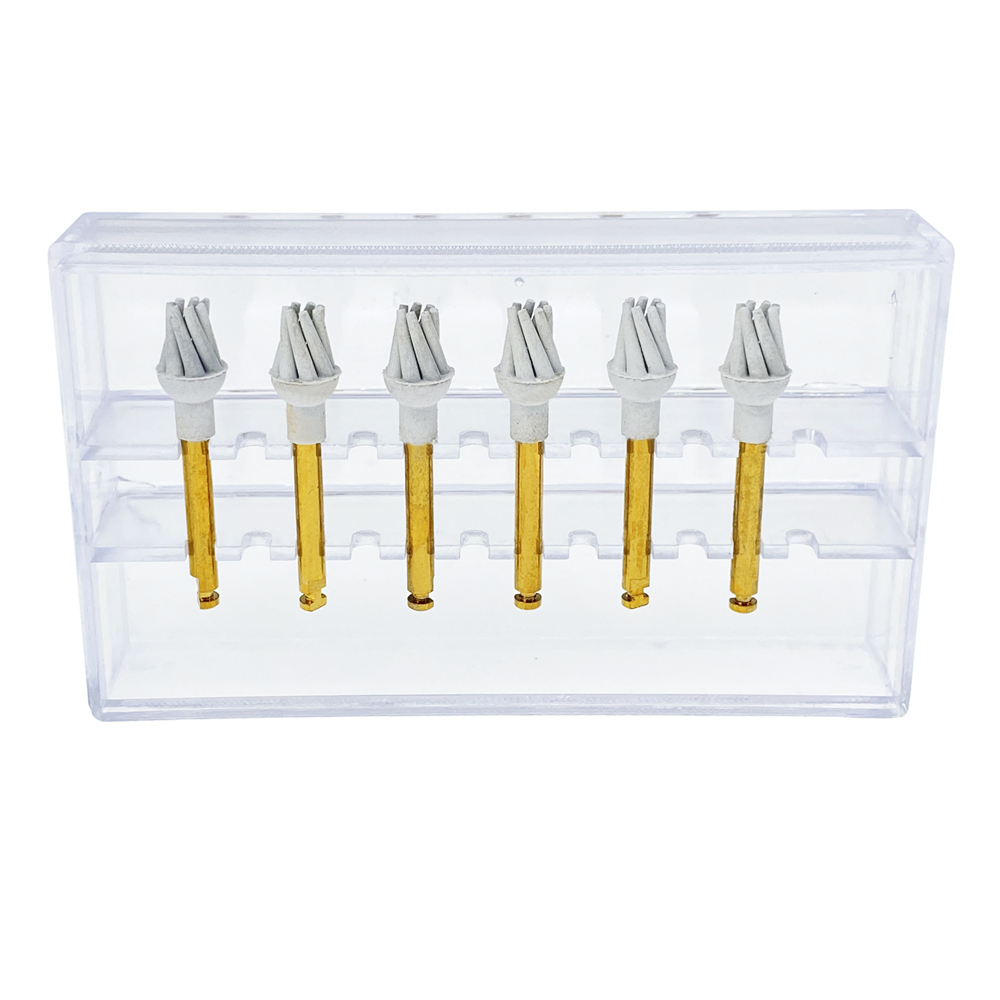 6Pcs/Box Dental Resin Polish Eagle Claw Wheel Brush For Posterior Teeth