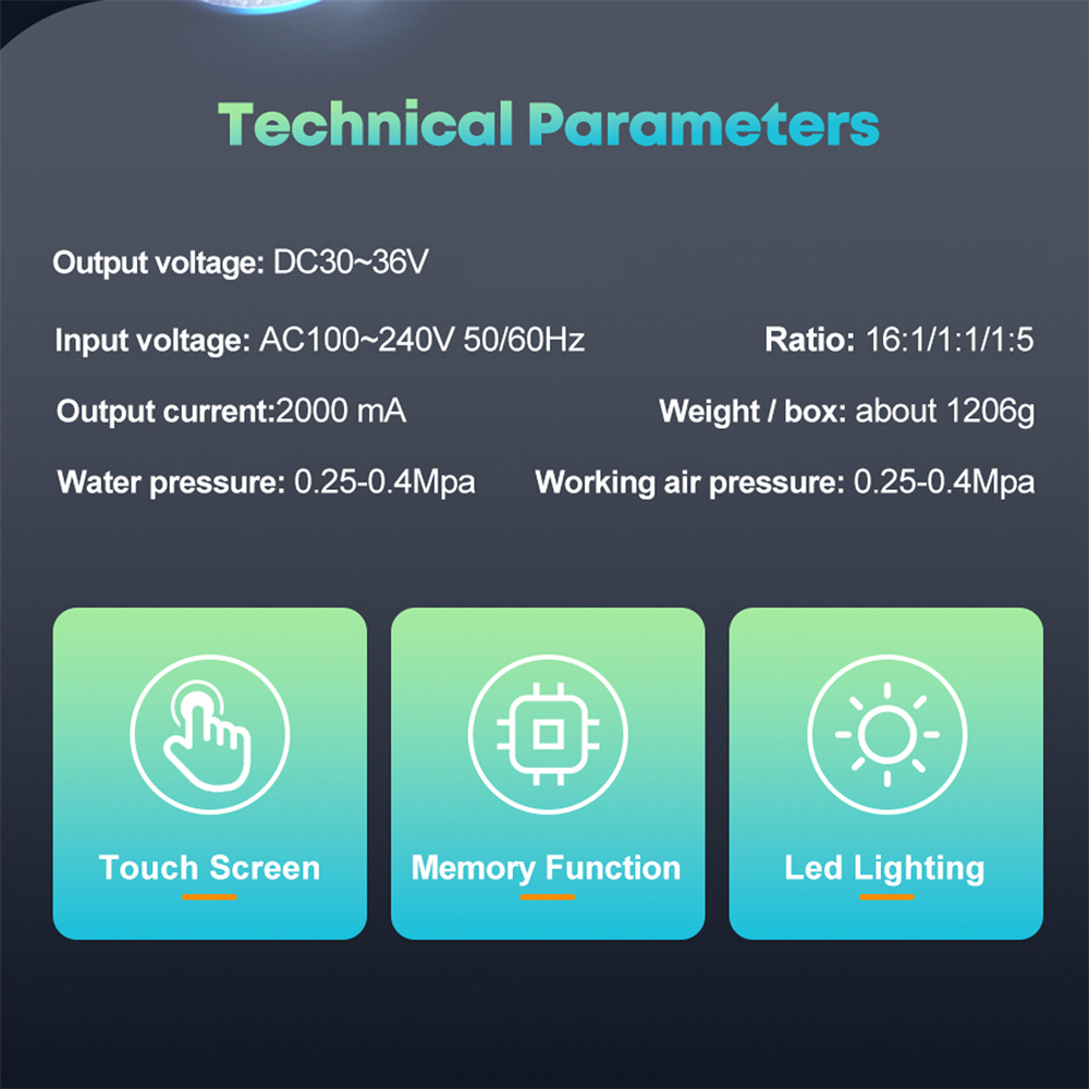 Dental Electric Micro Motor Smart Touch Screen Built-in LED Lighting System
