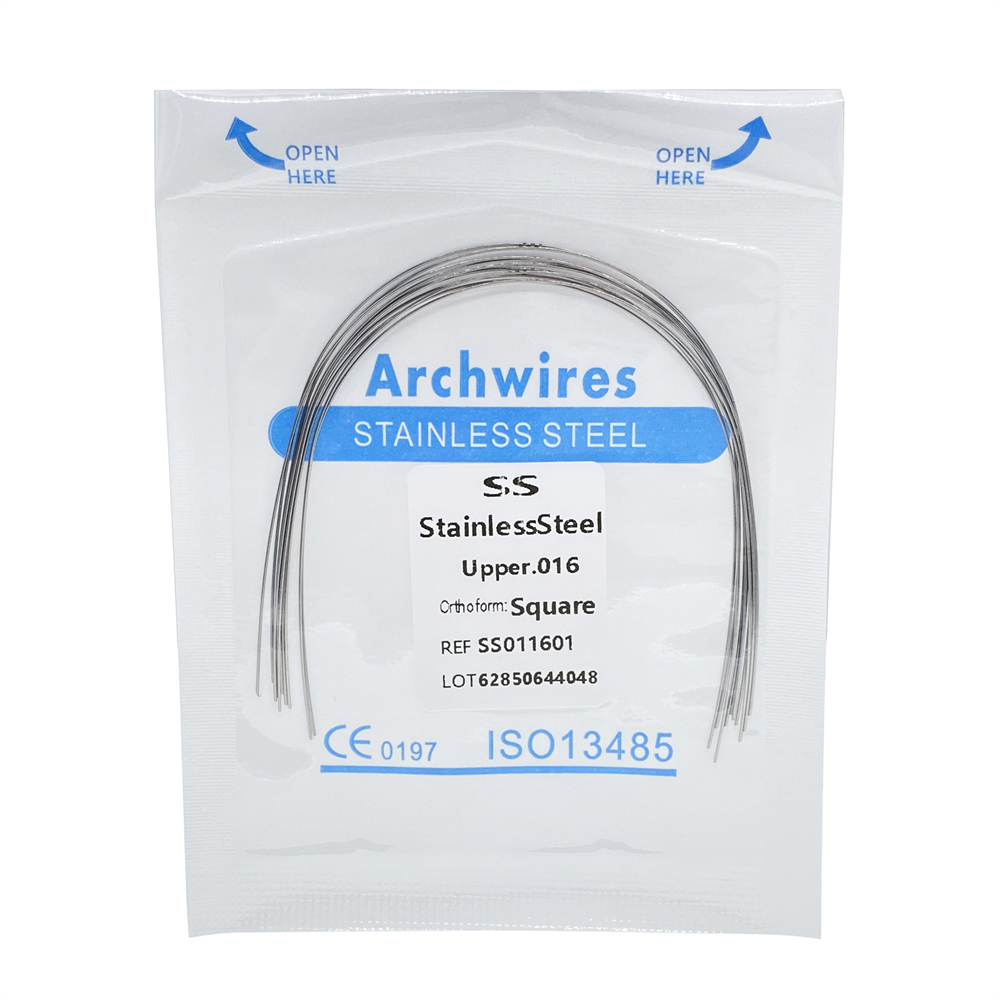 10Pcs Dental Orthodontic Round Arch Wire Stainless Steel Square Form
