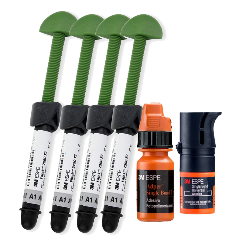 3M ESPE Filtek Z250 XT Dental Composite Syringe Resin 4g/Single Bond 2/Universal Adhesive