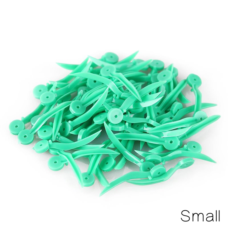 Dental Disposable Plastic Poly-Wedges with Holes 4 Sizes L/M/S/XS 40Pcs/Box