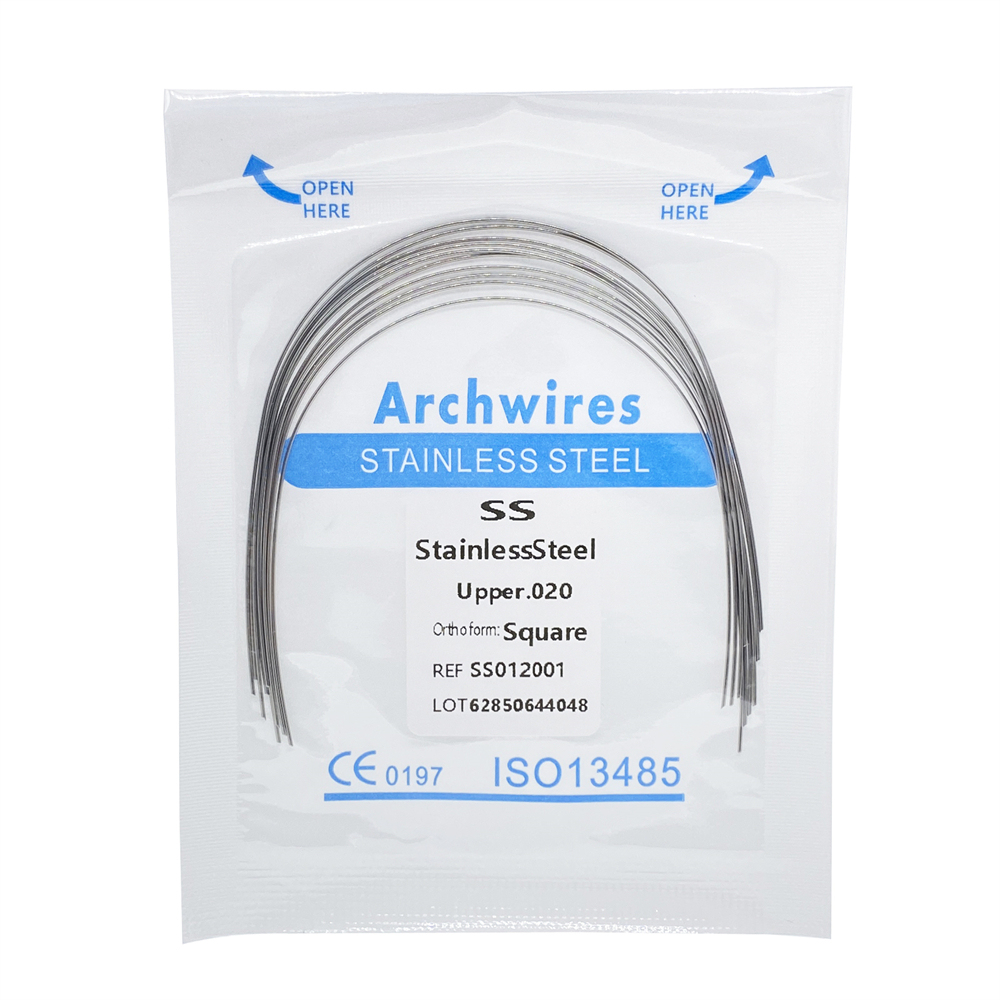 10Pcs Dental Orthodontic Round Arch Wire Stainless Steel Square Form
