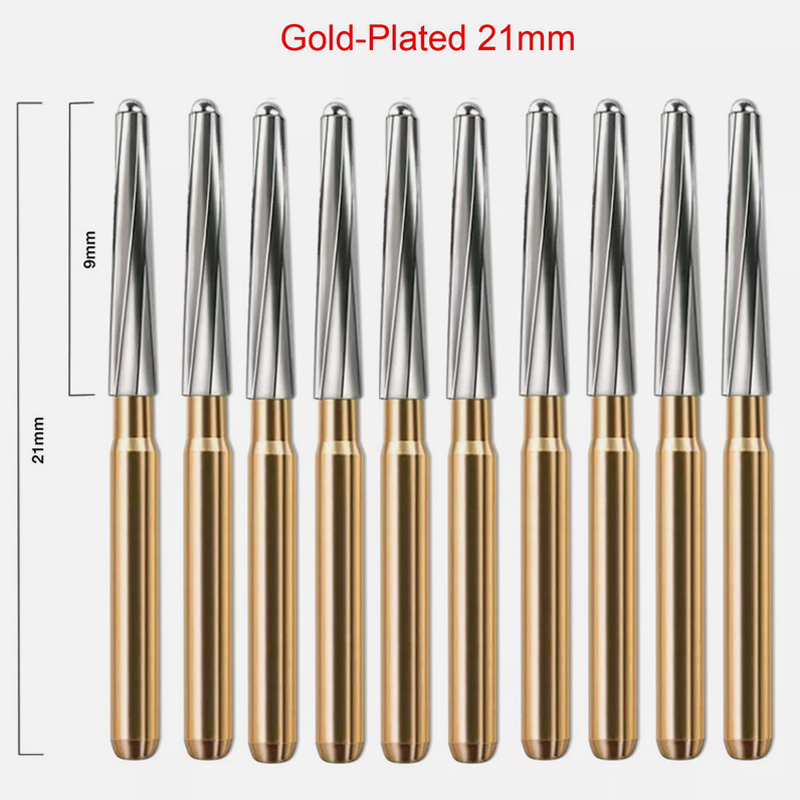 Endo-Z Dental Endodontic Gold-Plated Carbide Burs For High Speed Handpiece 21mm / 23mm