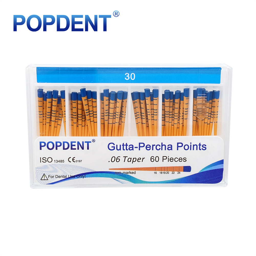POPDENT Dental Gutta Percha Points Taper 0.02/0.04/0.06 15#-40# For Endo Use