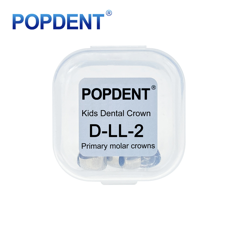 5Pcs POPDENT Dental Kids Crown Primary Molar Pediatric Crowns stainless steel 48 Sizes
