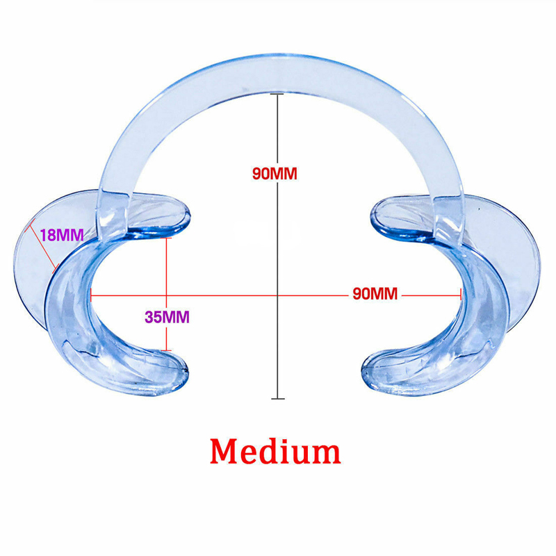 ****Dental Mouth Opener Teeth Cheek Retractor Tooth Intraoral Lip C Type S M L Blue 10 Pcs