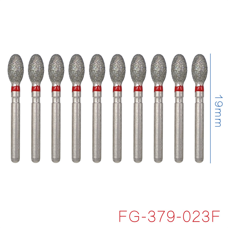 Dental Diamond Burs FG Egg Football 379/023F Fine Grit High Speed