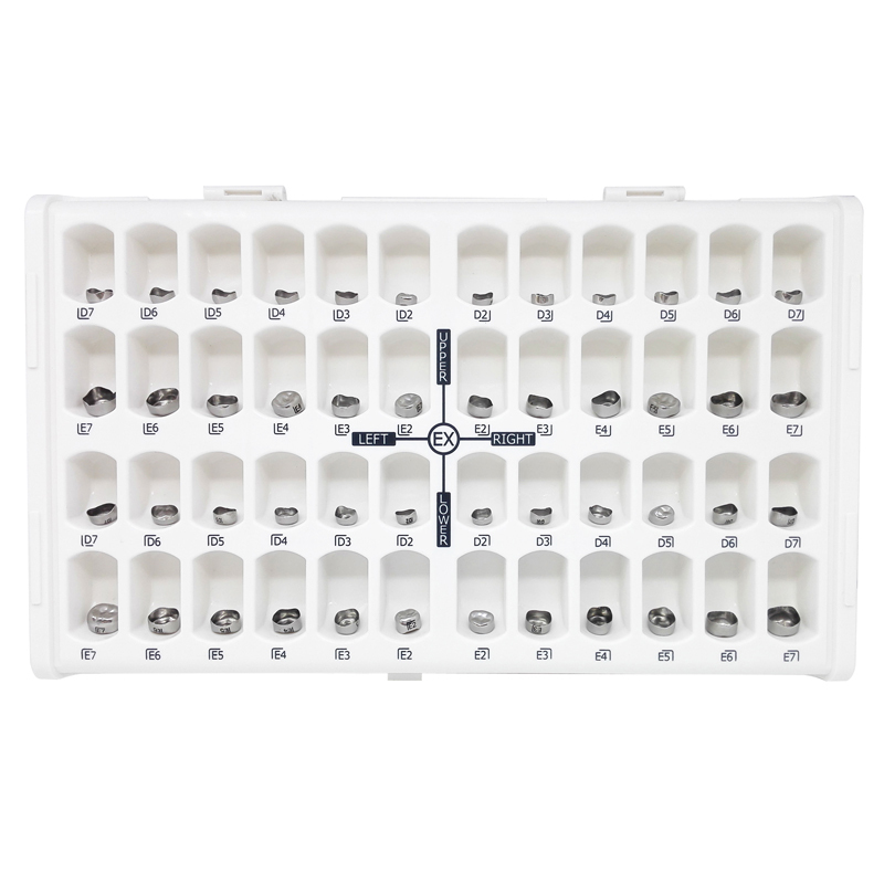 48pcs Dental Kids Primary Molar Crown Stainless Steel Pediatric Preformed Crowns