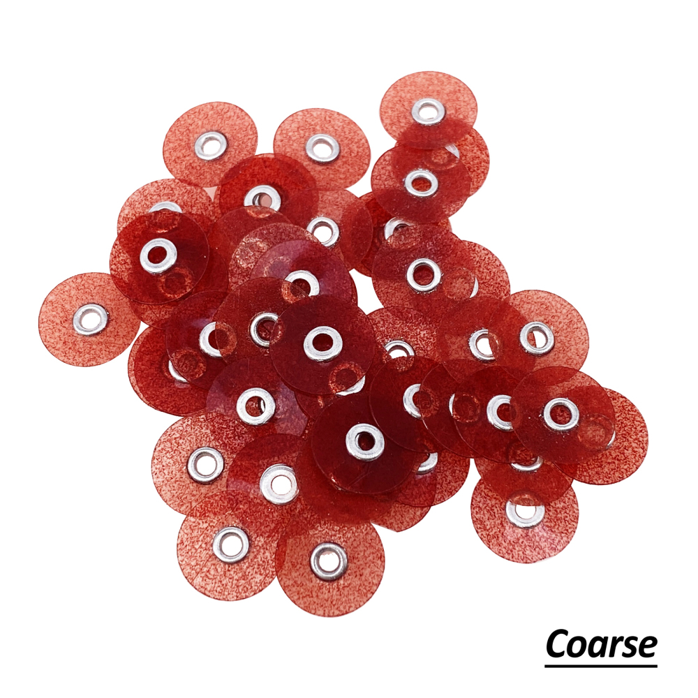 50pcs Dental Contouring Polishing Finishing Discs 9.5/12/12.7/14/16mm