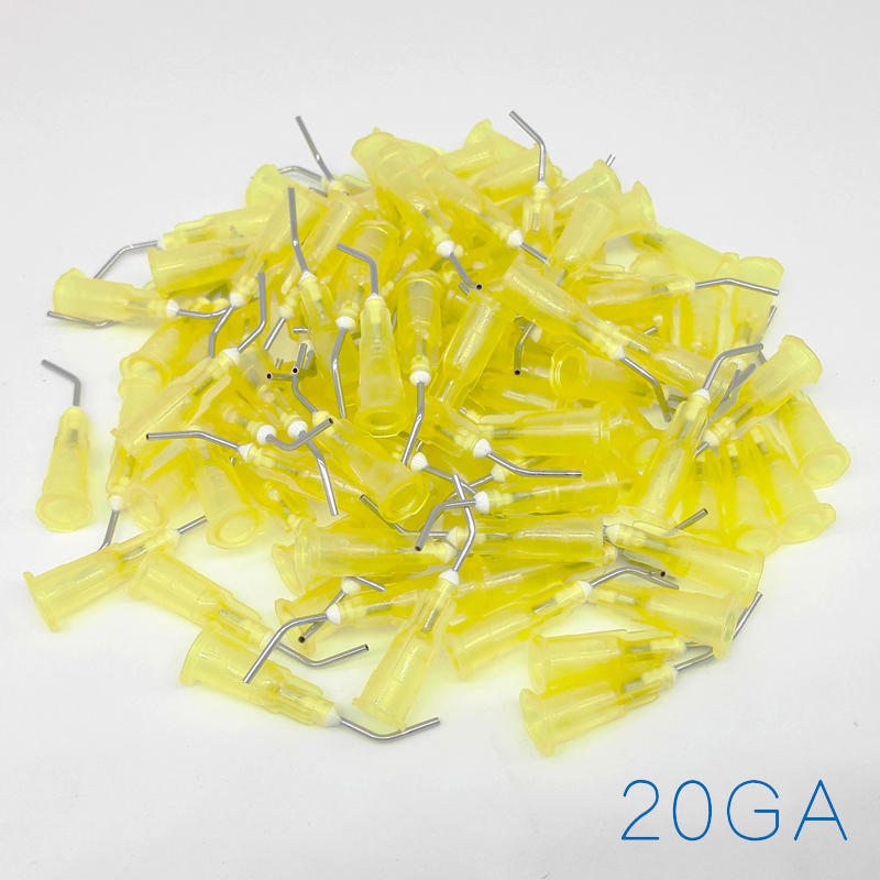 Dental Pre Bent Needle Tips All Size 100Pcs/Bag