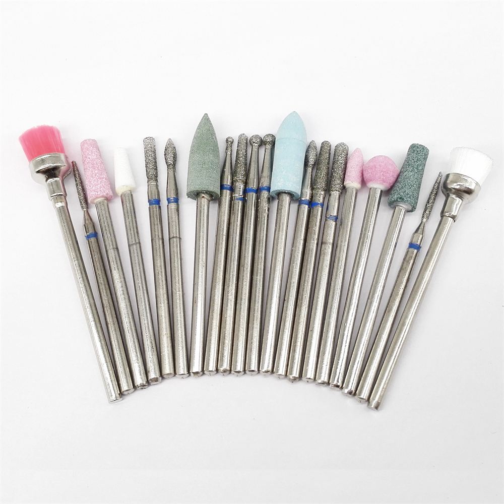 20 Pcs Dental Polish Brush Silicone Rubber Polisher Diamond Kit HP 2.35mm