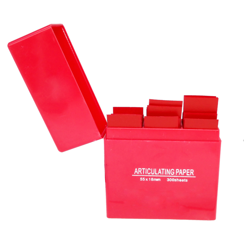 `300 Sheets Dental Bausch Articulating Paper Double Sided Strips Blue/Red Soft