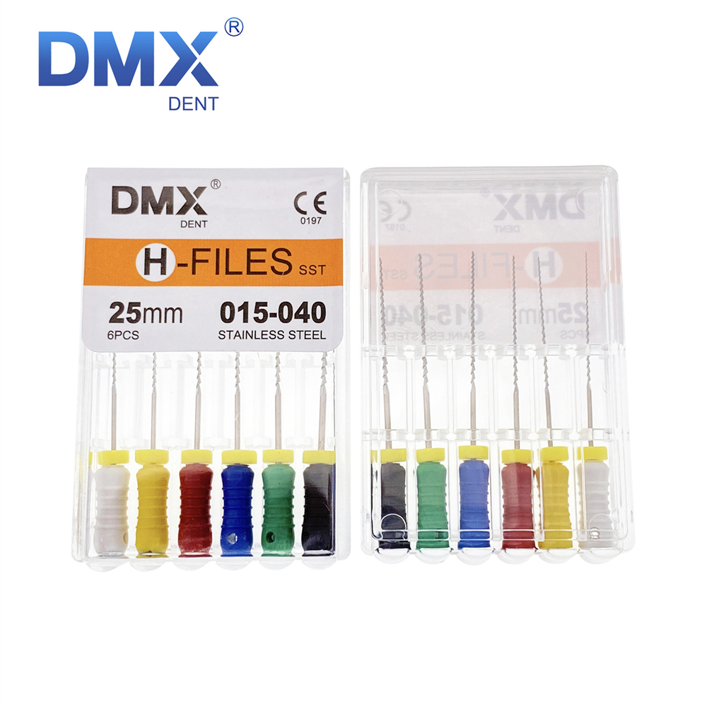 DMXDENT Dental Stainless Steel Endodontic Root Canal Hand Use Files H-File 21mm/25mm/31mm