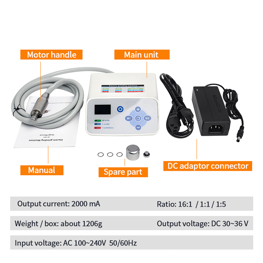 Dental Electric Micro Motor Smart Touch Screen Built-in LED Lighting System