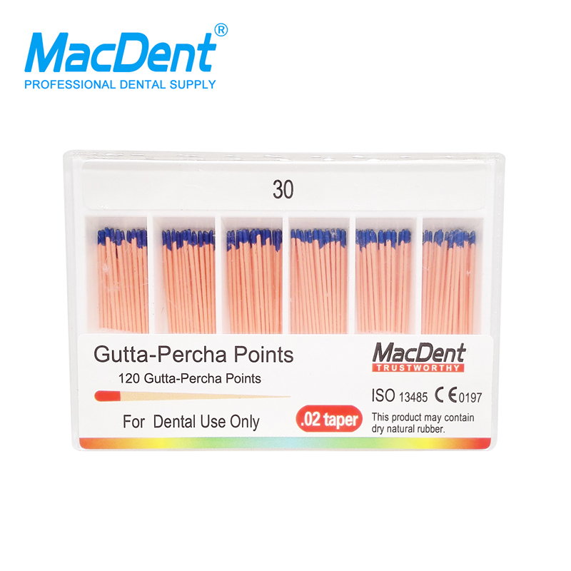 `MacDent Dental Taper Dental Gutta Percha Points .02 (120pcs/pack)