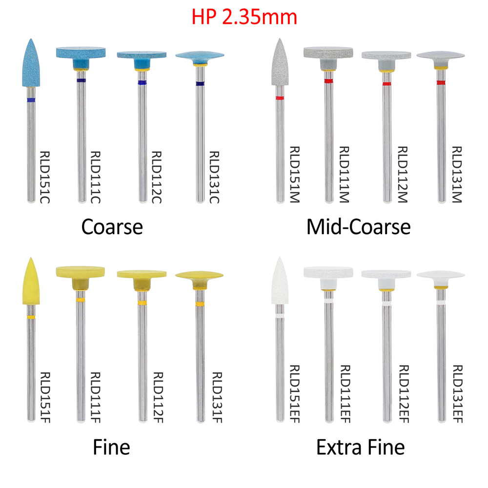 Dental HP Rubber Diamond Polisher Polishing Wheel Disc Fine Coarse