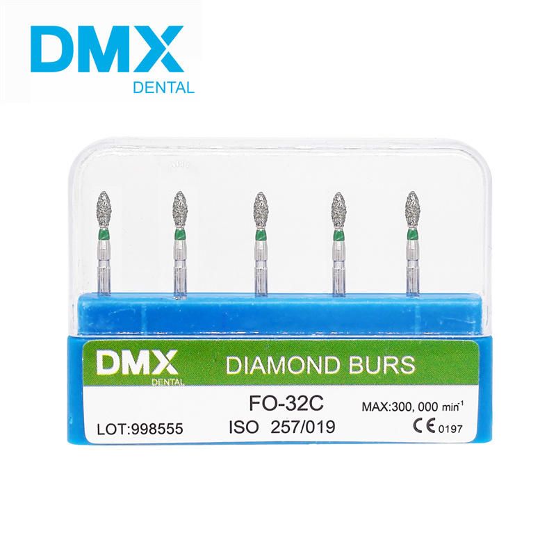 DMXDENT Diamond Burs Dental High Speed Handpiece Friction Grip FG 1.6mm + Free Handpiece