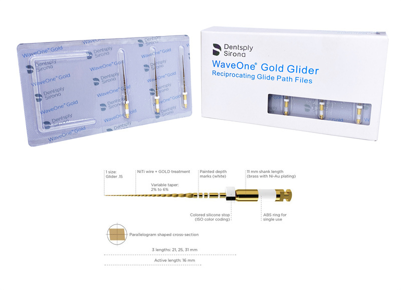 Dental Waveone Gold Glider 25mm ENDODONTIC RECIPROCATING Glide Path Dentsply 3 Endo Files