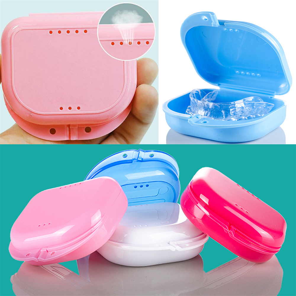 Dental Retainer Case Storage Mouth Guard Box Containers for Invisalign Teeth