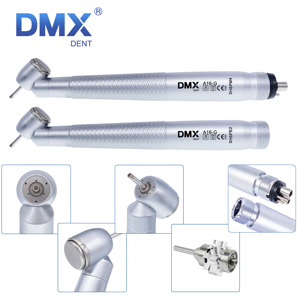 DMXDENT Dental 45° Degree Surgical High Speed Handpiece Push Button 2/4Hole