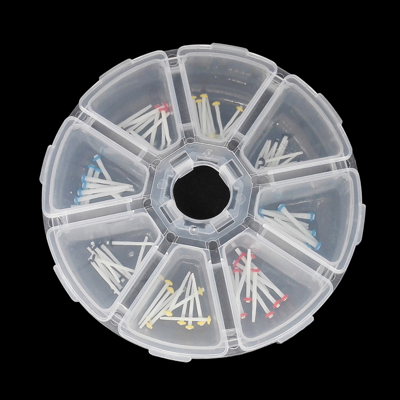 `Dental Endo Fiber Post Screw Glass Straight Thread Teeth Restorative 80pcs/Box