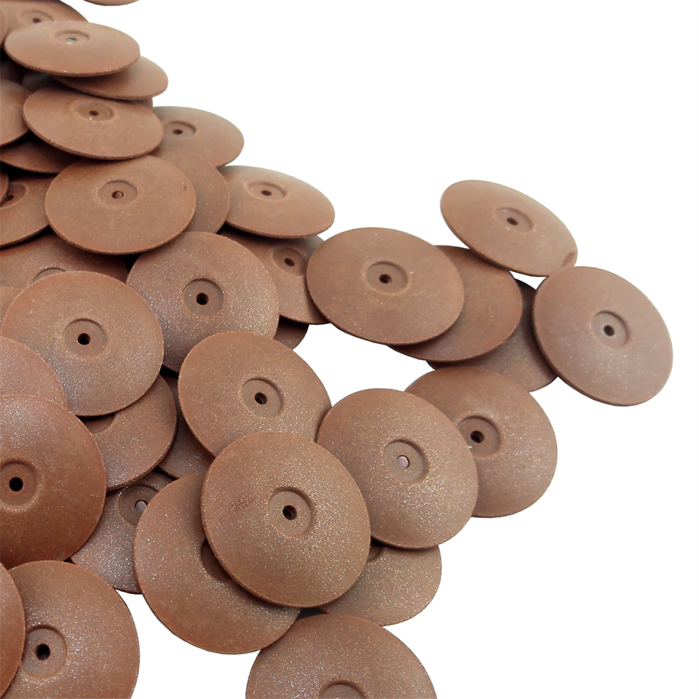 100 Pcs Dental Disc Wheels Rubber Grinding Polishing Rotary For Low Speed Machin