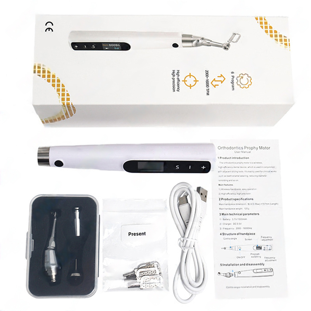 DMXDENT Dental Electric Orthodontics Interproximal Enamel Wireless Contra Angle Saw Blade Handpiece