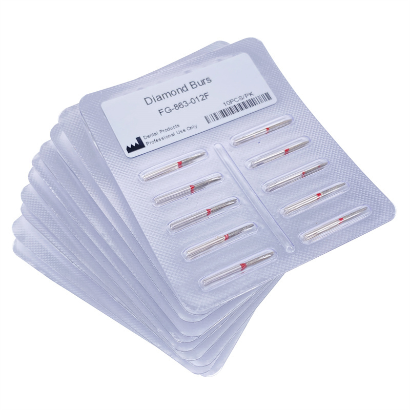 Dental Diamond Burs FG Flame 863/012F Fine Grit For High Speed Handpiece