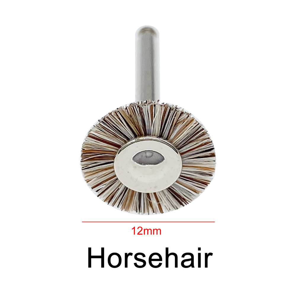 20 Pcs Dental RA Goat Hair Polishing Brush Buffing Wheel 2.35mm For Rotary Tools