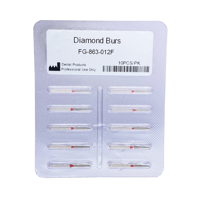 Dental Diamond Burs FG Flame 863/012F Fine Grit For High Speed Handpiece