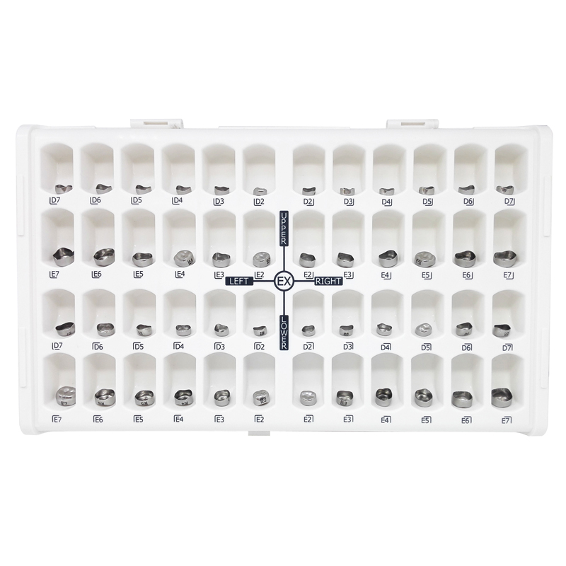 Dental Stainless Steel Kids Primary Molar Crown Pediatric Preformed 48Sizes