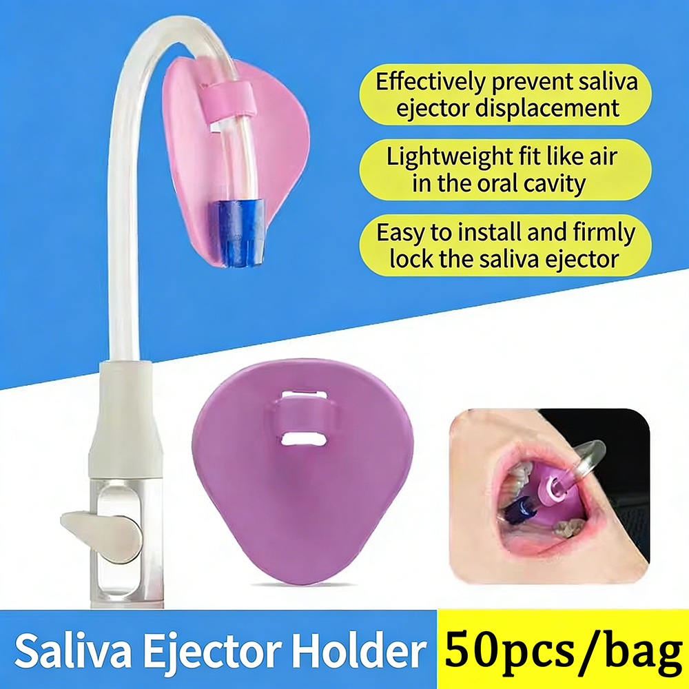 50PCS Dental Suction Tube Holder Saliva Ejector HVE Tube Positioner