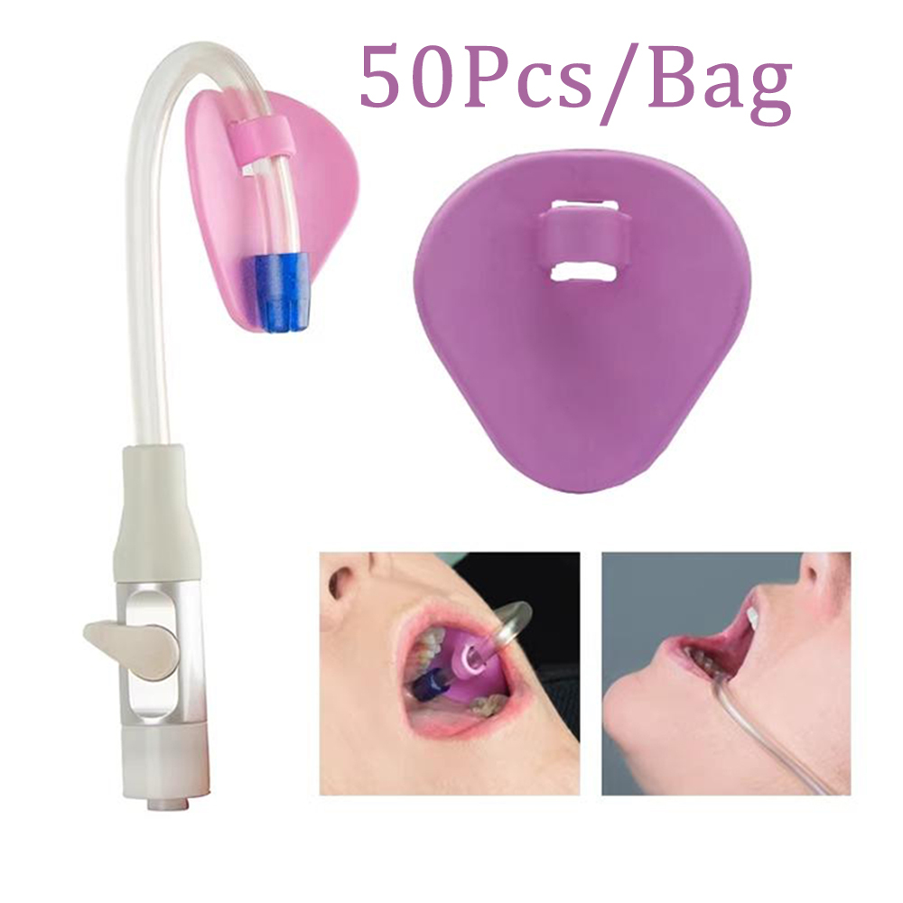 50PCS Dental Suction Tube Holder Saliva Ejector HVE Tube Positioner