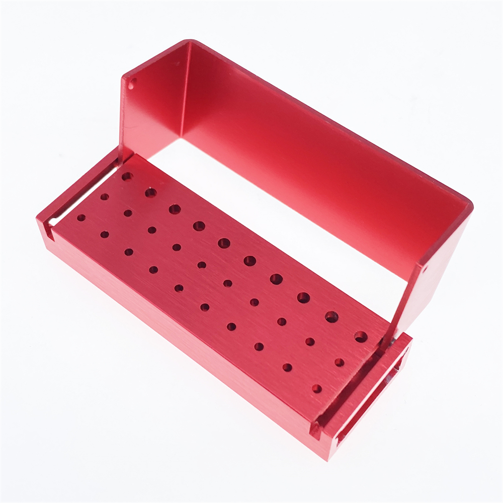 Dental Burs Holder Block Disinfection Box Aluminium Autoclave 30 Holes 2.35mm / 1.6mm