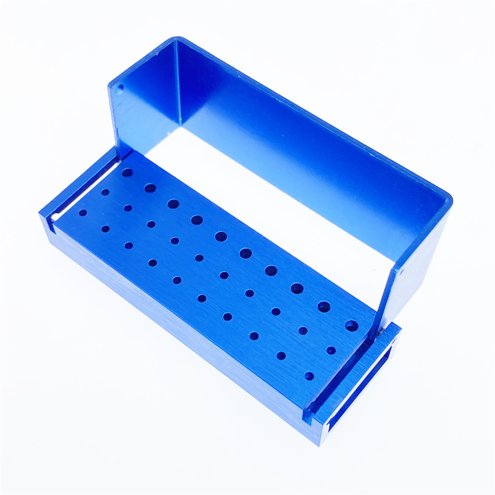 Dental Burs Holder Block Disinfection Box Aluminium Autoclave 30 Holes 2.35mm / 1.6mm
