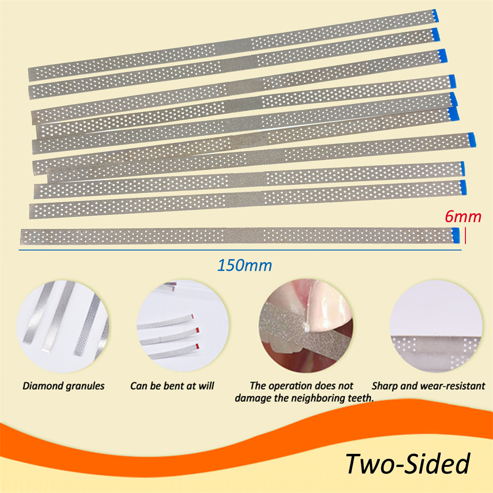 Dental Saw Diamond Polishing Finishing Strips Orthodontic IPR Strip Fine Medium