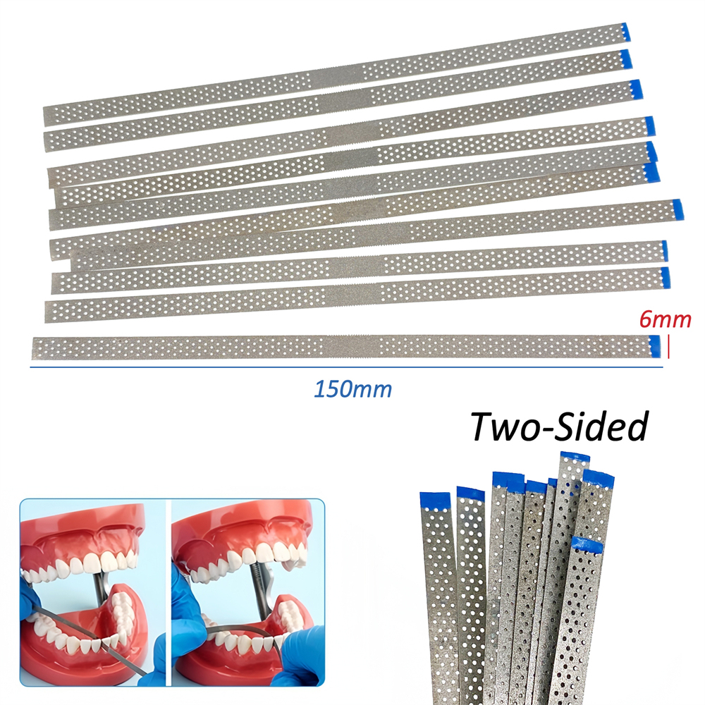 Dental Saw Diamond Polishing Finishing Strips Orthodontic IPR Strip Fine Medium