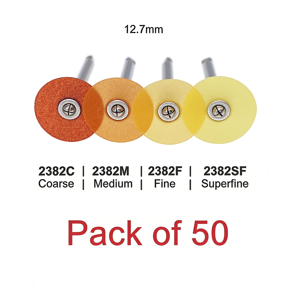 50 Pcs 2381 Sof-Lex Dental Composite Finishing Polishing Discs 9.5/12/12.7/14/16mm