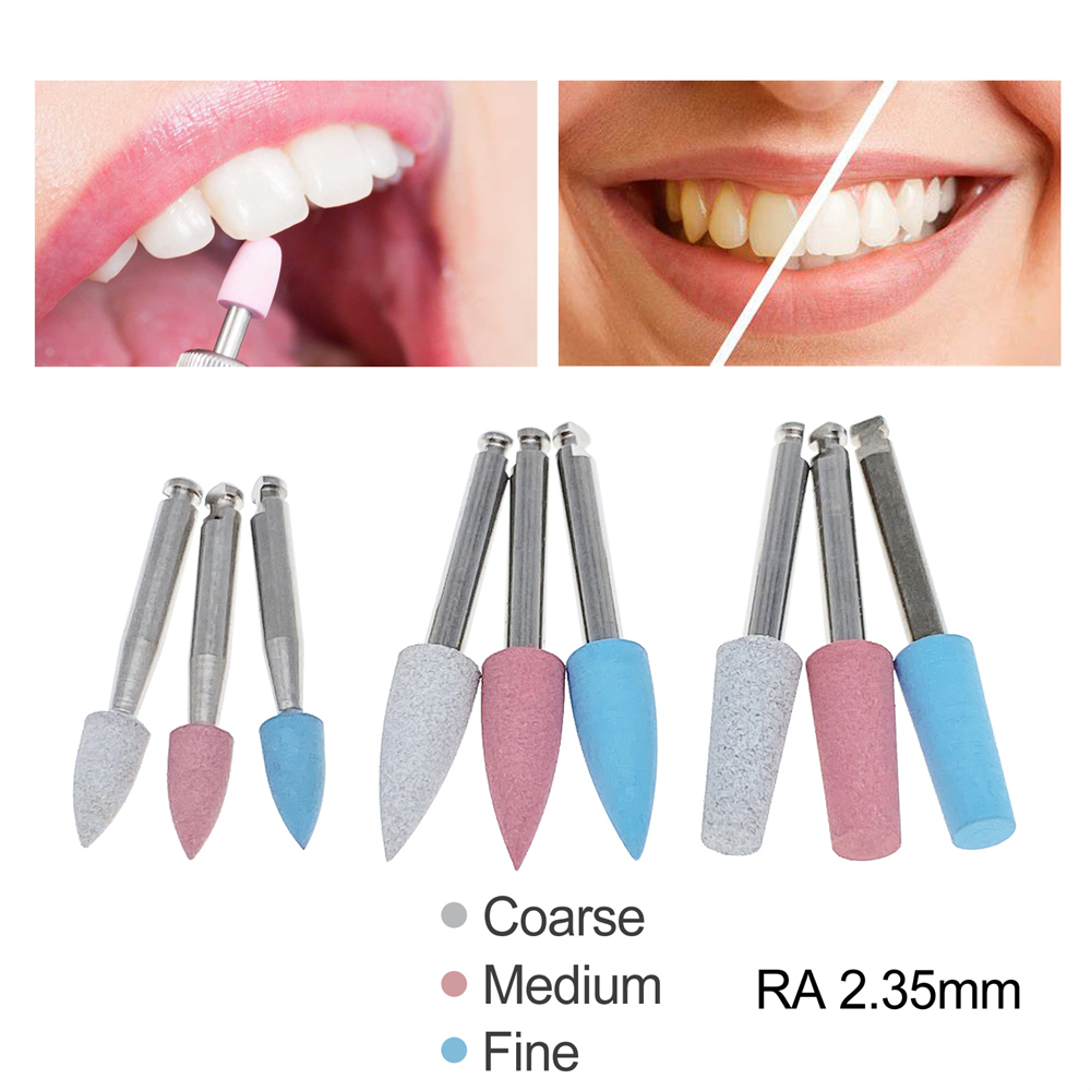 10pcs Dental Composite Polishing Finishing Burs Silicone Polishers RA 2.35mm