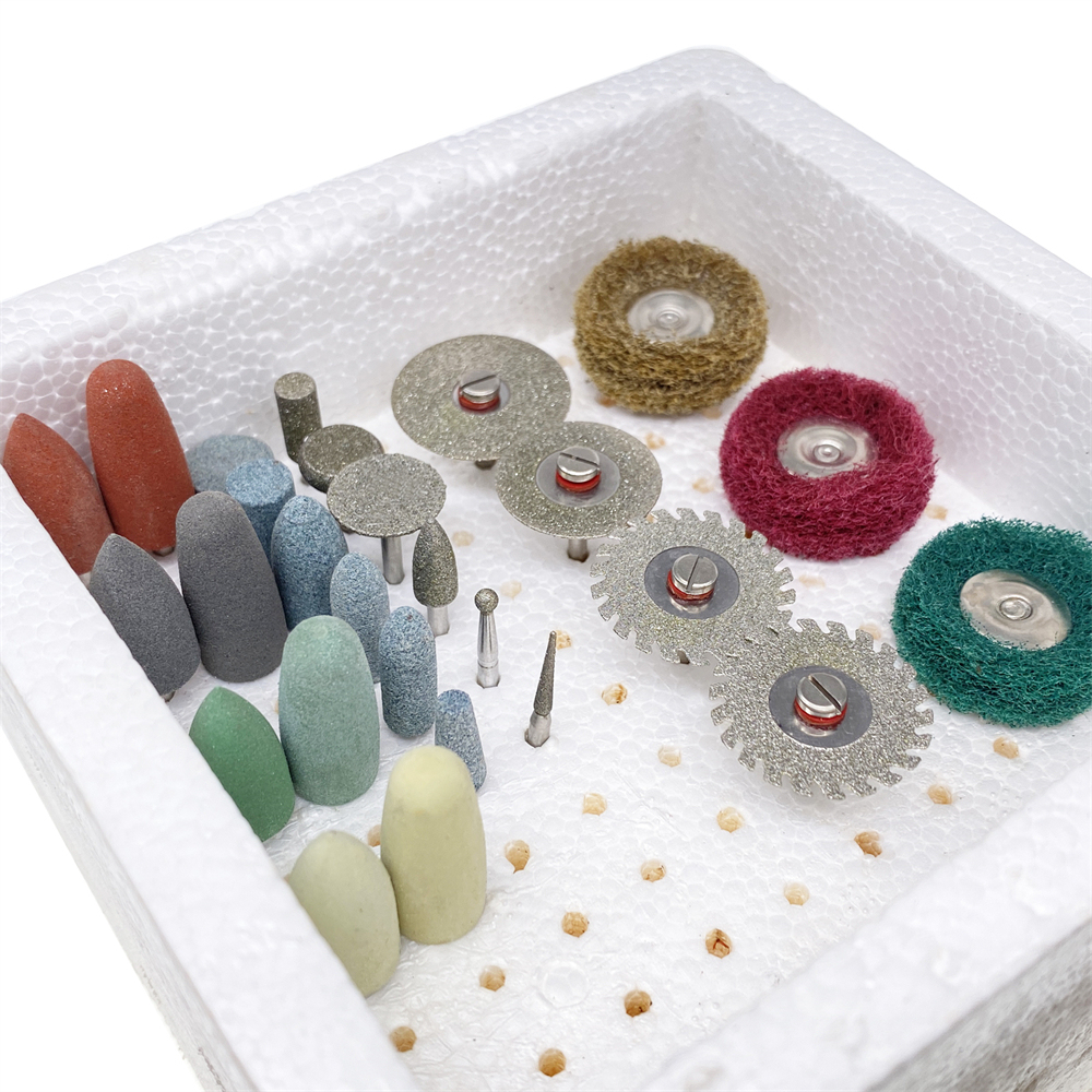 51Pcs/Box Dental Lab Polishing Kit HP Shank For Composite Ceramic 2.35mm