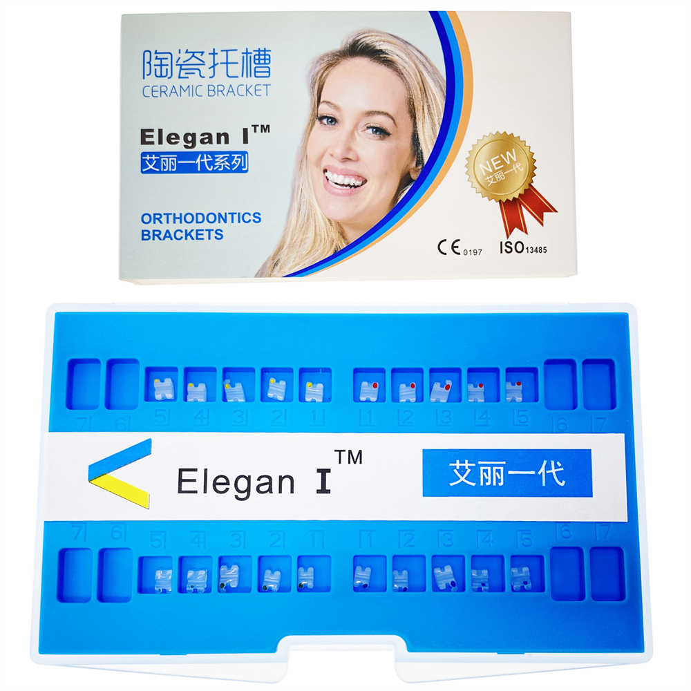 Elegan I Dental Orthodontic Clear Ceramic Brackets Braces Mini Roth/MBT 022 3Hook