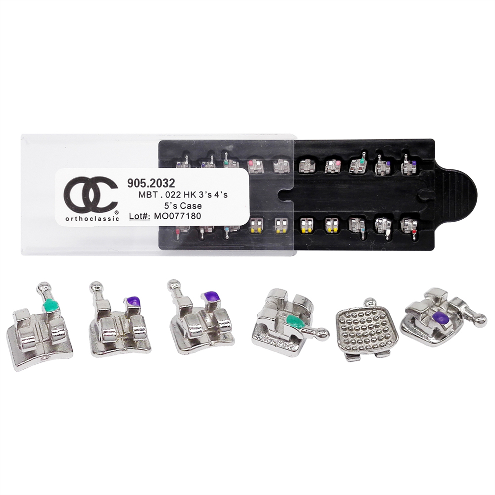 OC Dental Brackets Orthodontic Metal Braces MIM Mini Roth MBT Slot 022 345 Hooks