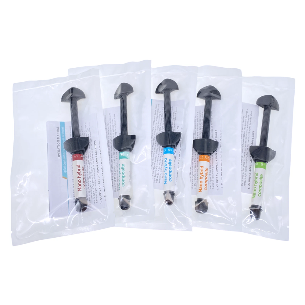 Dental Nano Hybird Composite Universal Light Cure Resin 4g/Syringe A1/A2/A3